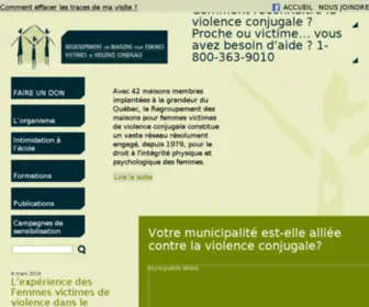 Maisons-Femmes.qc.ca(Regroupement des maisons pour femmes victimes de violence conjugale) Screenshot