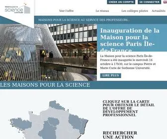 Maisons-Pour-LA-Science.org(Maison pour la science) Screenshot