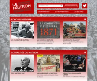 Maitron.fr(Maitron) Screenshot