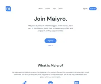 Maiyro.com(Writing) Screenshot