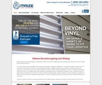 Maizeinc.ca(Maize Siding & Eavestroughing Inc) Screenshot