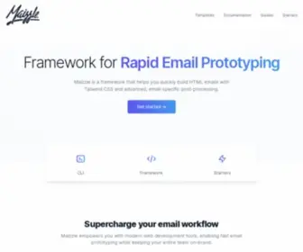 Maizzle.com(Quickly build HTML emails with Tailwind CSS) Screenshot