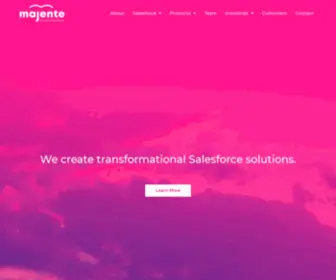 Majente.com(We create transformational Salesforce solutions) Screenshot