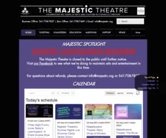 Majestic.org(The Majestic Theatre) Screenshot