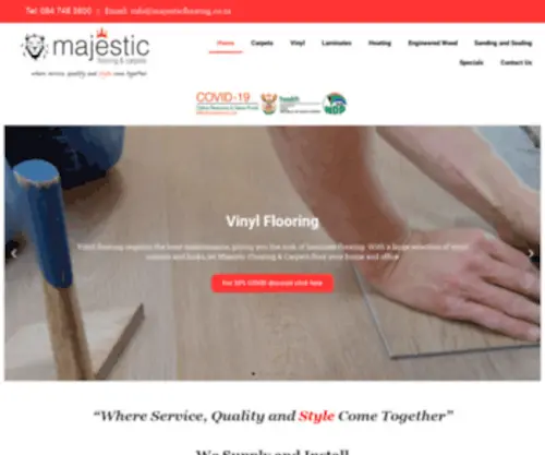 MajesticFlooring.co.za(Majestic Flooring & Carpets) Screenshot