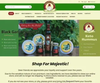 MajesticGarlic.com(Non-GMO, Hummus Garlic Spread) Screenshot