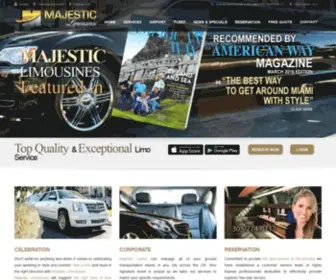 Majesticlimos.com(Majestic Limousines) Screenshot