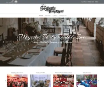 MajesticPartyrental.com(Party Rental Company in Miami) Screenshot
