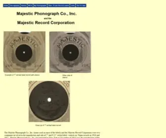 Majesticrecord.com(Majestic Phonograph Co) Screenshot