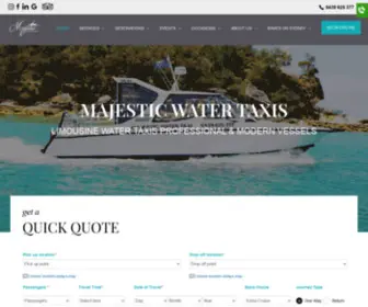 Majesticwatertaxis.com.au(Majesticwatertaxis) Screenshot