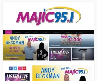 Majic951.com(WAJI, Majic 95.1, 90's To Now) Screenshot