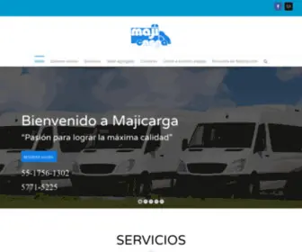 Majicarga.com(Servicio de transporte especializado en carga delicada) Screenshot