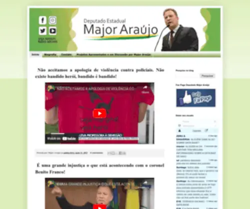 Majoraraujo.com.br(Deputado) Screenshot