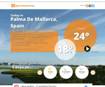 Majorcaweather.net(The Spanish island of Majorca) Screenshot