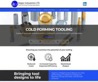 Majorindustriesltd.com(Cold form tool specialists. Major Industries Ltd) Screenshot