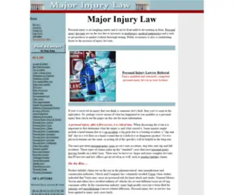 Majorinjurylaw.com(Personal injury law) Screenshot