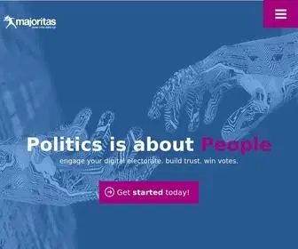 Majoritas.com(We are Majoritas Global. The political tech and data company) Screenshot