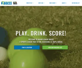 Majorleaguebocce.com(Major League Bocce) Screenshot