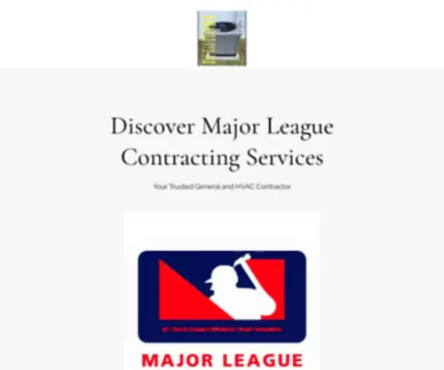 Majorleaguecontractingservices.com(Airconditioning) Screenshot