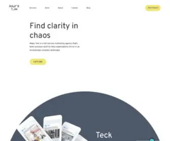 Majortom.com(Strategy first digital marketing agency) Screenshot