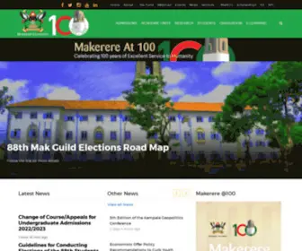 Mak.ac.ug(Makerere University) Screenshot