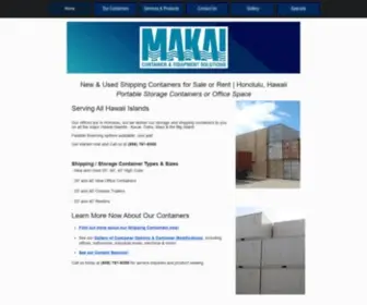 Makaicontainer.com(Hawaii Shipping Containers For Sale) Screenshot