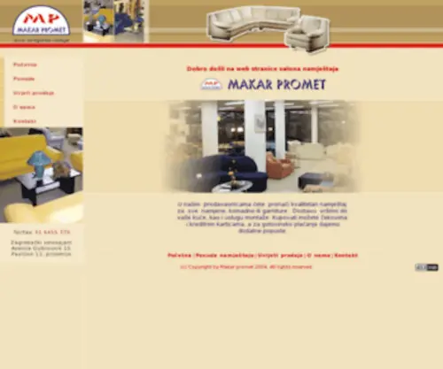 Makar-Promet.hr(Makar Promet d.o.o. ::: Prodajni salon namještaja) Screenshot