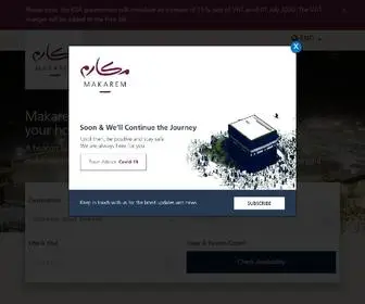 Makaremhotels.com(World-Class Hotels in Jeddah & Makkah) Screenshot