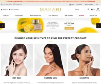 Makari.com(Natural and Corrective Skincare for Diverse Skin Tones) Screenshot