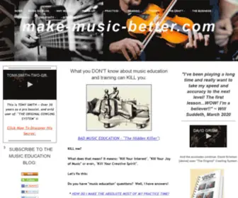 Make-Music-Better.com(Music education and training) Screenshot