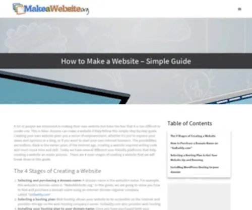 Makeawebsite.org(Make a Website) Screenshot