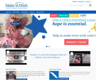 Makeawishbc.ca(Wish Canada) Screenshot