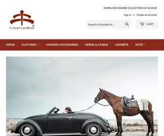 Makebe.it(Makebe is a Made in Italy equestrian fashion company offering a wide range of riding equipment) Screenshot