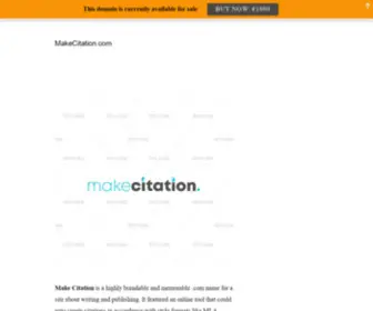 Makecitation.com(Citation machine) Screenshot