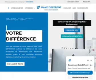 Makedifferent.fr(Agence Web Make Different) Screenshot