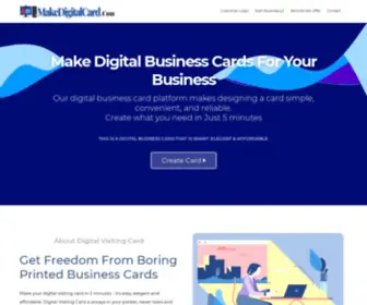 Makedigitalcard.com(Make Digital Business Card To Grow Your Business) Screenshot