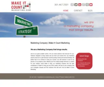 Makeitcountmarketing.com(Marketing company frederick md) Screenshot