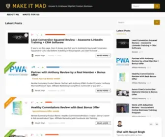 Makeitmad.com(Online Products & Scam Reviews) Screenshot