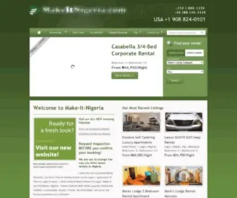 Makeitnigeria.com(Lagos, Abuja Apartment & Hotel rentals, Short lets, Car Rental Hire, Guest House Rental Vacation Villas & Homes, Self Catering & Service Flats) Screenshot