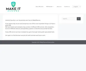 Makeitsecure.org(We test the best VPN services) Screenshot
