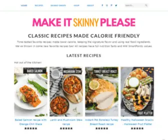 Makeitskinnyplease.com(Classic Recipes made Calorie friendly) Screenshot