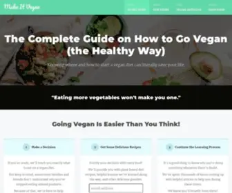 Makeitvegan.com(How to Go Plant Based the Easy Way) Screenshot