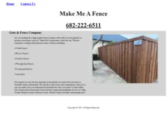 Makemeafence.com(Fencing Contractors Arlington) Screenshot