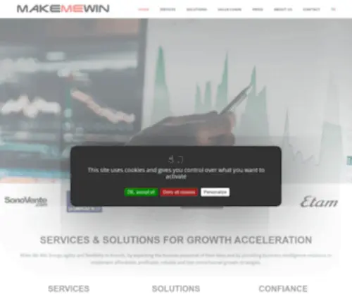Makemewin.net(Services & Solutions d'Accélération de Croissance) Screenshot