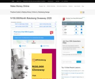 Makemoneyonline.com.ng(Practical Guides to Make Money Online in Nigeria) Screenshot