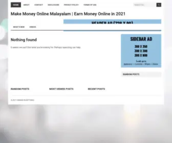 Makemoneyonlinemalayalam.xyz(Make Money Online Malayalam) Screenshot