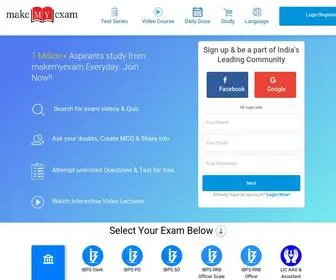 Makemyexam.in(India's trusted exam prep site for BANK) Screenshot