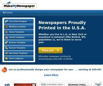 Makemynewspaper.com(Print Newspapers or Publish Online) Screenshot