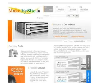 Makemysite.in(Domain Registration and Webhosting Service provider India) Screenshot