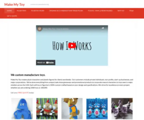 Makemytoy.com(Custom Toy Manufacturers) Screenshot